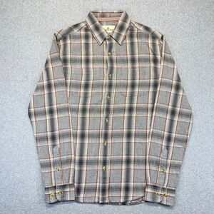 The Normal Brand Button Up Shirt Men’s Small Gray Brown Plaid Long Sleeve